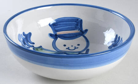 Snowman 8" Round Vegetable Bowl