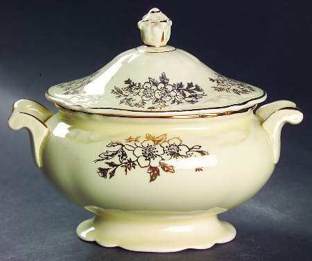 Woodland Gold Sugar Bowl & Lid