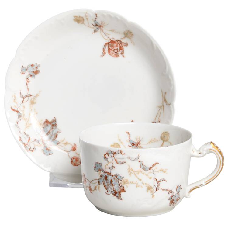 Schleiger 234h Flat Cup & Saucer Set