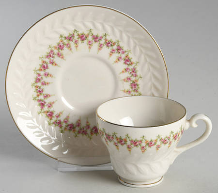 Ashley (Greylock Shape) Footed Demitasse Cup & Saucer Set