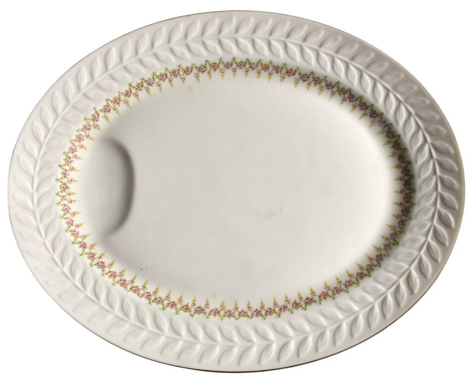 Ashley (Greylock Shape) 14" Oval Serving Platter by Haviland