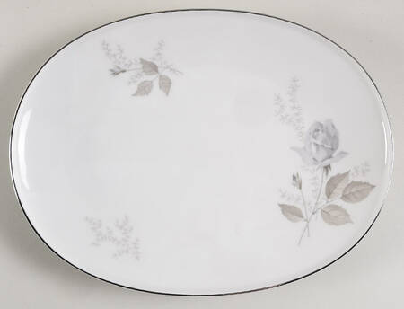 Grey Rose 11" Oval Serving Platter