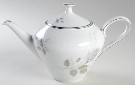 Grey Rose Teapot & Lid