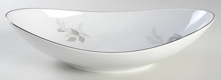 Grey Rose 12" Oval Vegetable Bowl