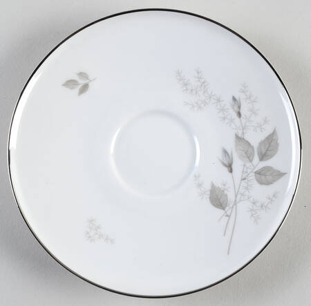 Grey Rose Saucer for Flat Cream Soup Bowl