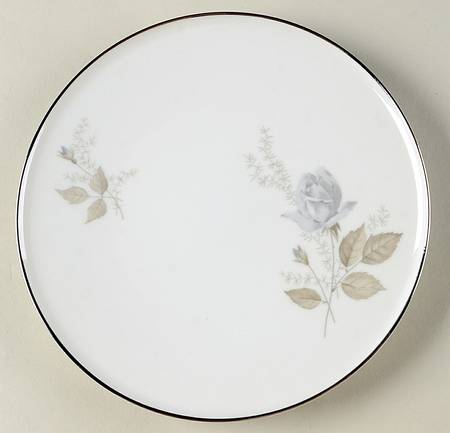 Grey Rose Salad Plate