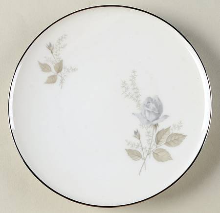 Grey Rose Bread & Butter Plate
