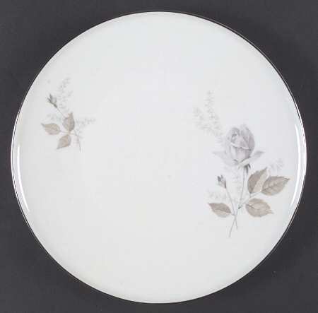 Grey Rose Dinner Plate