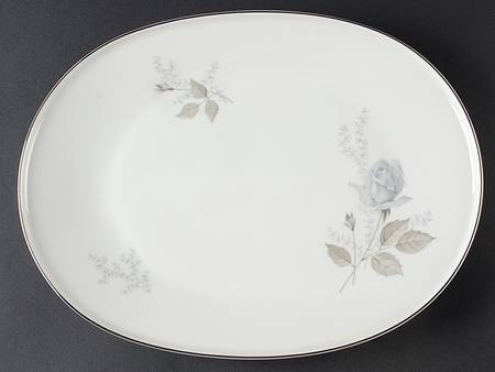 Grey Rose 13" Oval Serving Platter