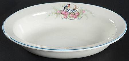 E2513 9" Oval Vegetable Bowl