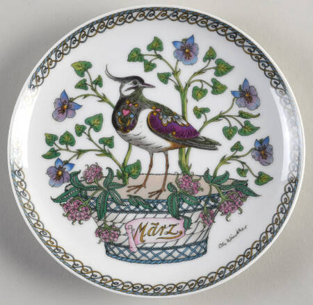 Months of the Year Bread & Butter Plate