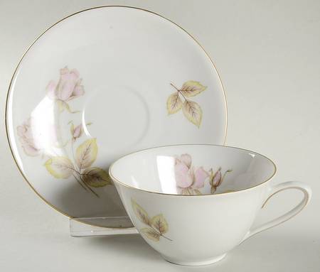 Empire Rose Footed Cup & Saucer Set
