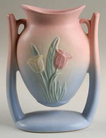 Tulip Pink Blue 7" Suspended Vase