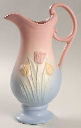 Tulip Pink Blue 8" Ewer