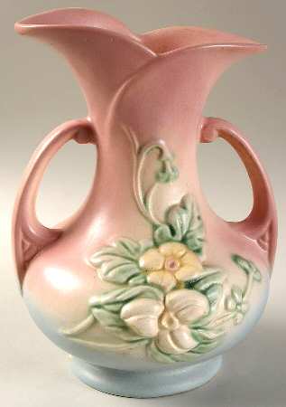 Wild Flower Blue and Pink 7" Vase