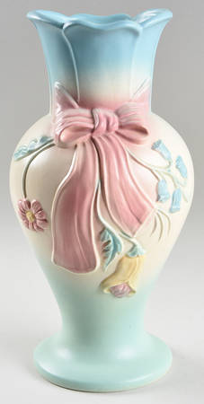 Bow Knot Blue and Turquoise 12" Vase