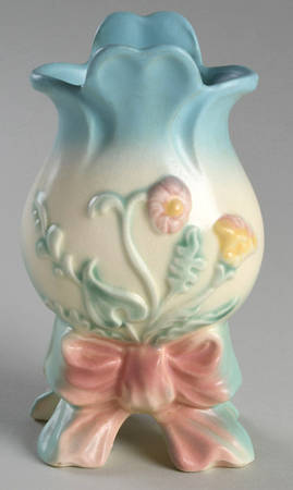 Bow Knot Blue and Turquoise 6" Vase