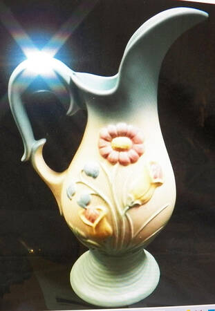 Bow Knot Blue and Turquoise Ewe13" Ewer