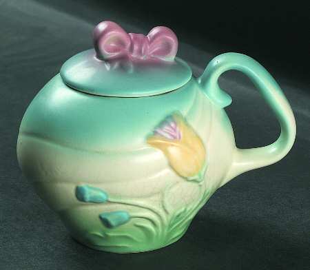 Bow Knot Blue and Turquoise Sugar Bowl & Lid