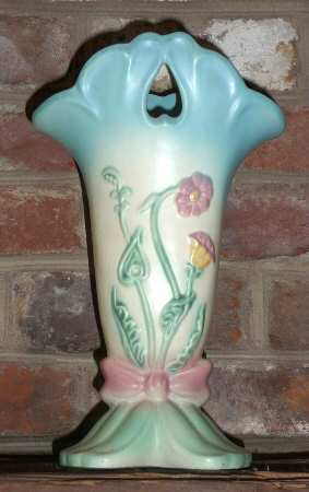 Bow Knot Blue and Turquoise 10" Vase