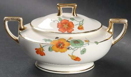 Nasturtium Sugar Bowl & Lid