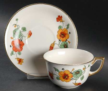 Nasturtium Flat Cup & Saucer Set