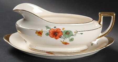 Nasturtium Gravy Boat & Underplate/Relish