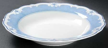 Estelle Bleu Large Rim Soup Bowl
