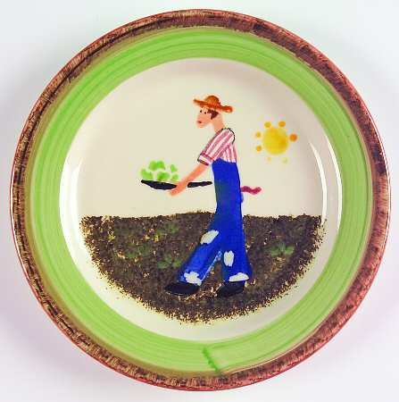 Garden Folk Salad Plate