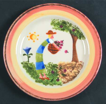Garden Folk Salad Plate