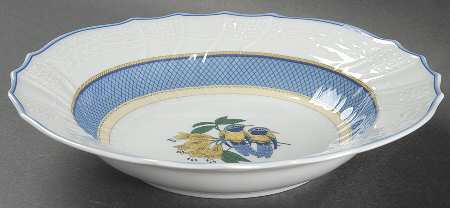 Elysee Bleu Large Rim Soup Bowl