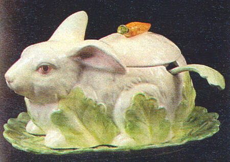 Rabbit Parade Tureen & Lid w/Ladle & Underplate