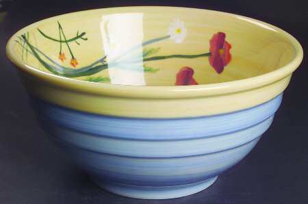 Prairie Flower 11" Ribbed Mixing Bowl