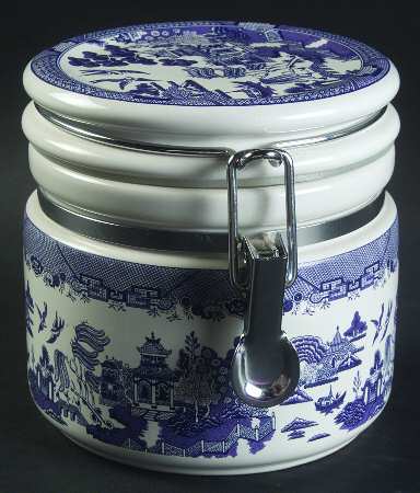 Blue Willow 5" Storage Jar & Lid