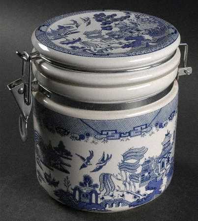 Blue Willow 6" Storage Jar & Lid