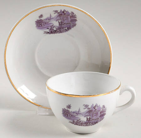 HLC1175 Flat Cup & Saucer Set by Homer Laughlin 