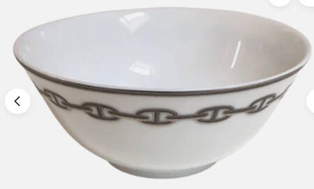 Chaine D'Ancre Gray (Platinum Trim) Rice Bowl