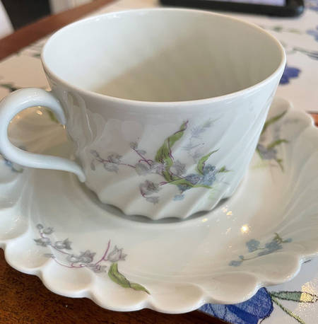 Muguet Myosotis Flat Cup & Saucer Set