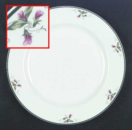 Pink Violets Service Plate (Charger)