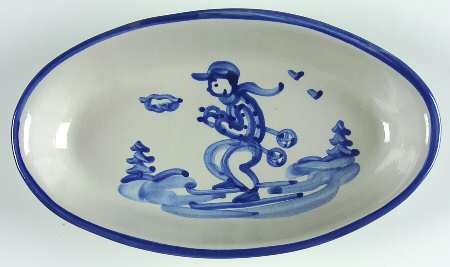 Skier 8" Oval Serving Platter