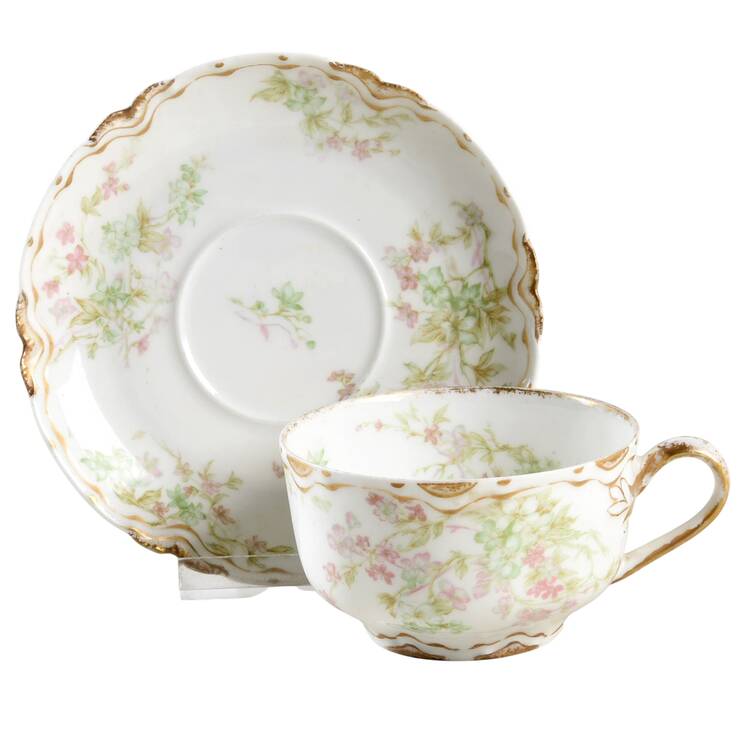 Schleiger 45 Flat Cup & Saucer Set by Haviland