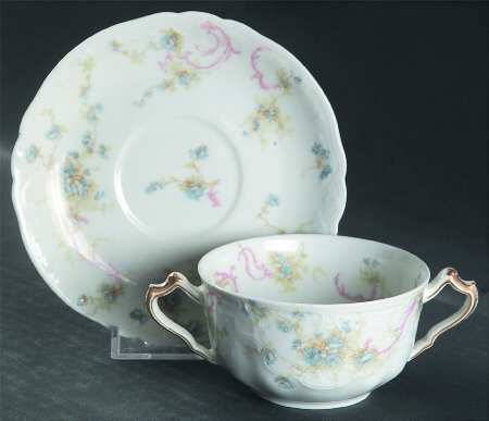 Schleiger 57R Flat Bouillon Cup & Saucer