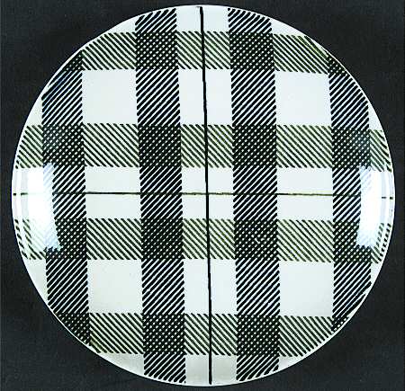 Highland Plaid (Green Black) Bread & Butter Plate