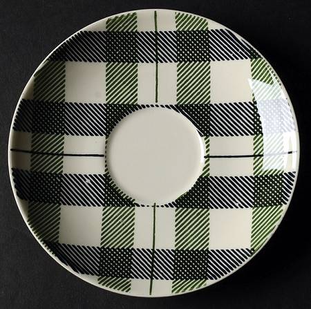 Highland Plaid (Green Black) Saucer