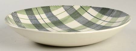Highland Plaid (Green Black) Coupe Soup Bowl