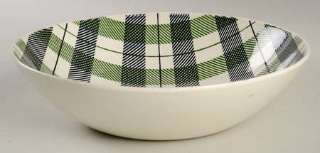 Highland Plaid (Green Black) 8" Round Vegetable Bowl