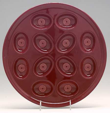 Fiesta Cinnabar (Intro 2000) Deviled Egg Plate