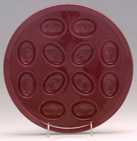 Fiesta Cinnabar (Intro 2000) Deviled Egg Plate