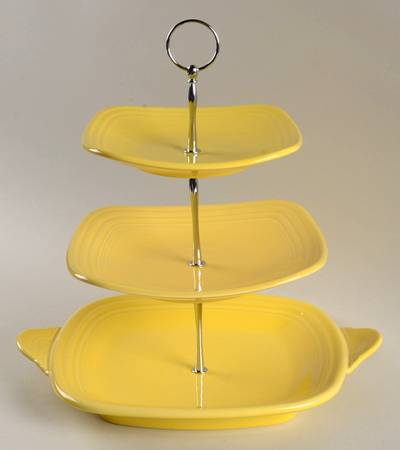Fiesta Sunflower (Intro 2001) 3 Tiered Serving Tray (SQTRH,LPS,SPS)