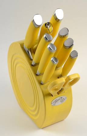Fiesta Sunflower (Intro 2001) (11 Piece) Knife Set with Wood Knife Block